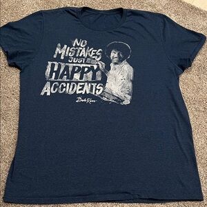 Bob Ross men’s Tshirt-No Mistakes, Just Happy Accidents